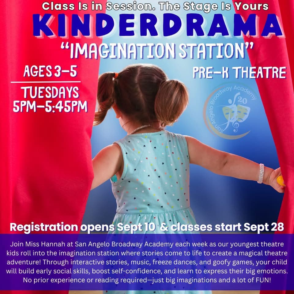 Kinderdrama: Ages 3–5, Tuesdays 5:00–5:45pm