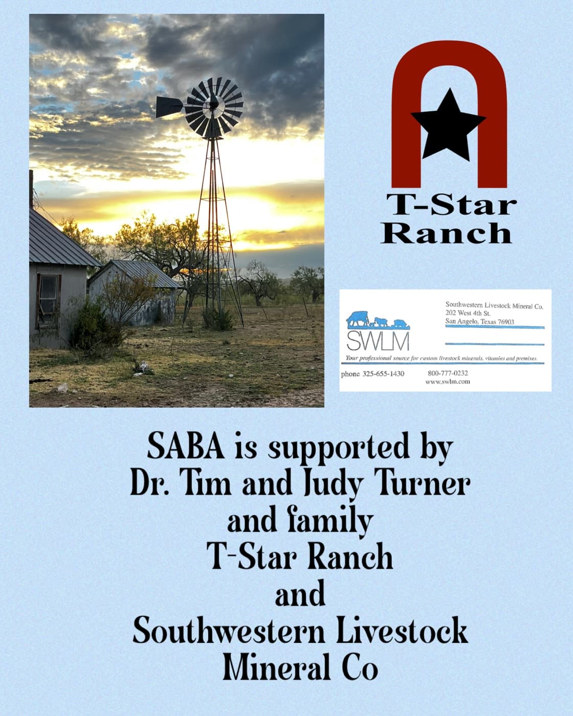 T-Star Ranch, Dr Tim and Judy Turner Family